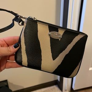 Animal print coach wristlet